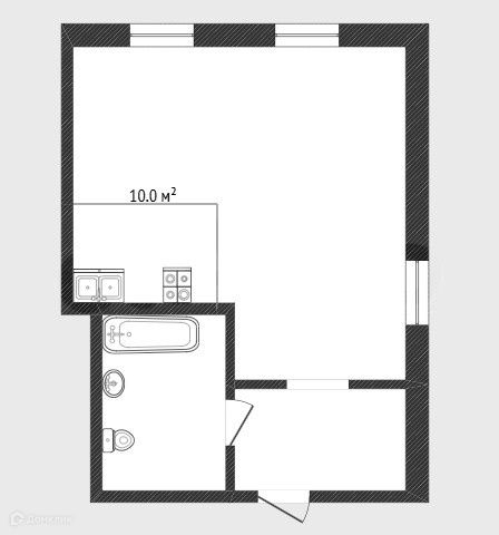 Продаётся студия, 28 м²