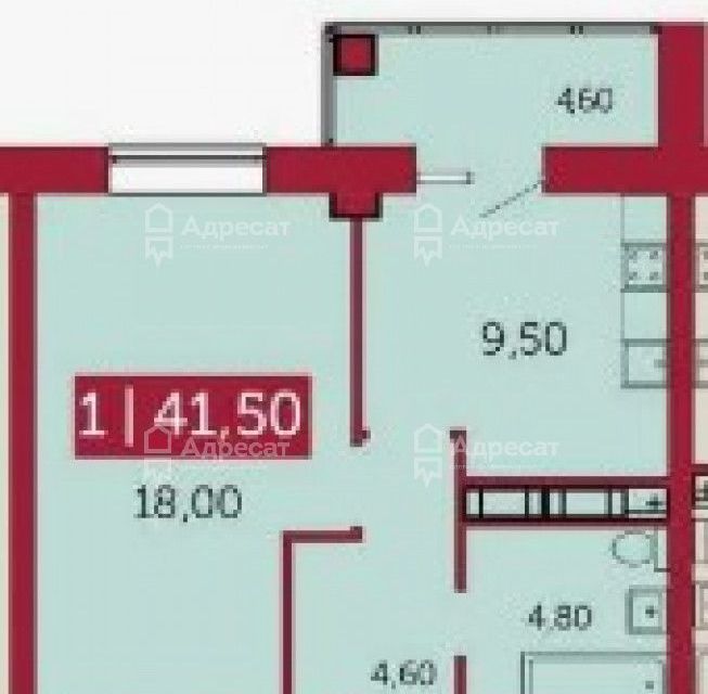 Продаётся 1-комнатная квартира, 36.9 м²