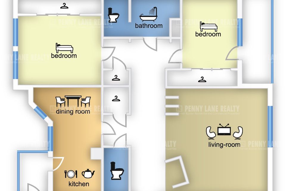 Сдаётся 3-комнатная квартира, 130 м²