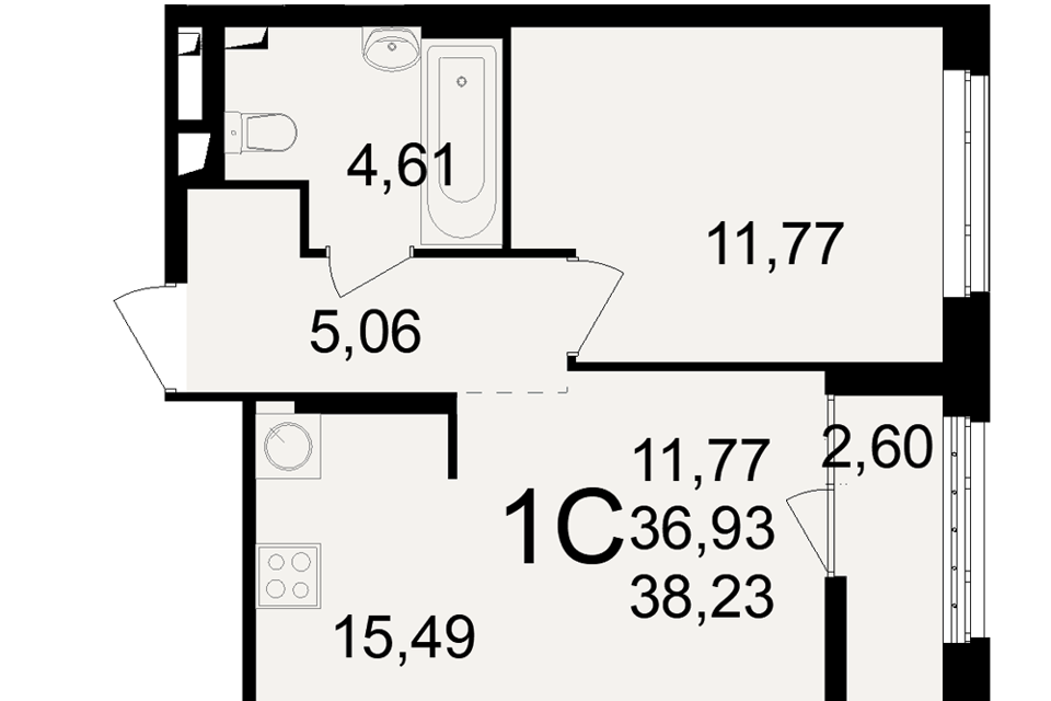 Продаю трехкомнатную квартиру 79.16м² ул. Чкалова, Рязань, Рязанская область, р-