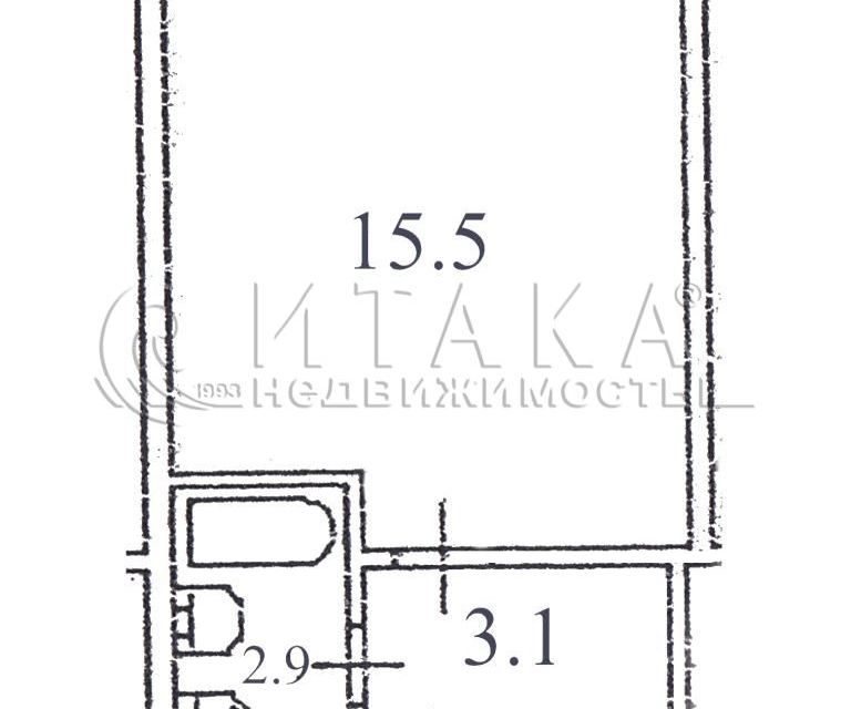 Продаётся комната в 19-комн. квартире, 21.5 м²