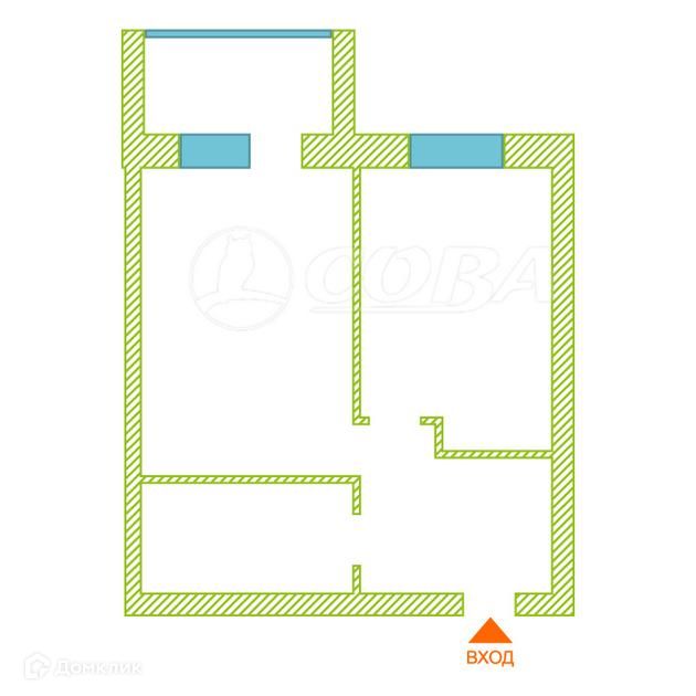Продаётся 1-комнатная квартира, 47 м²