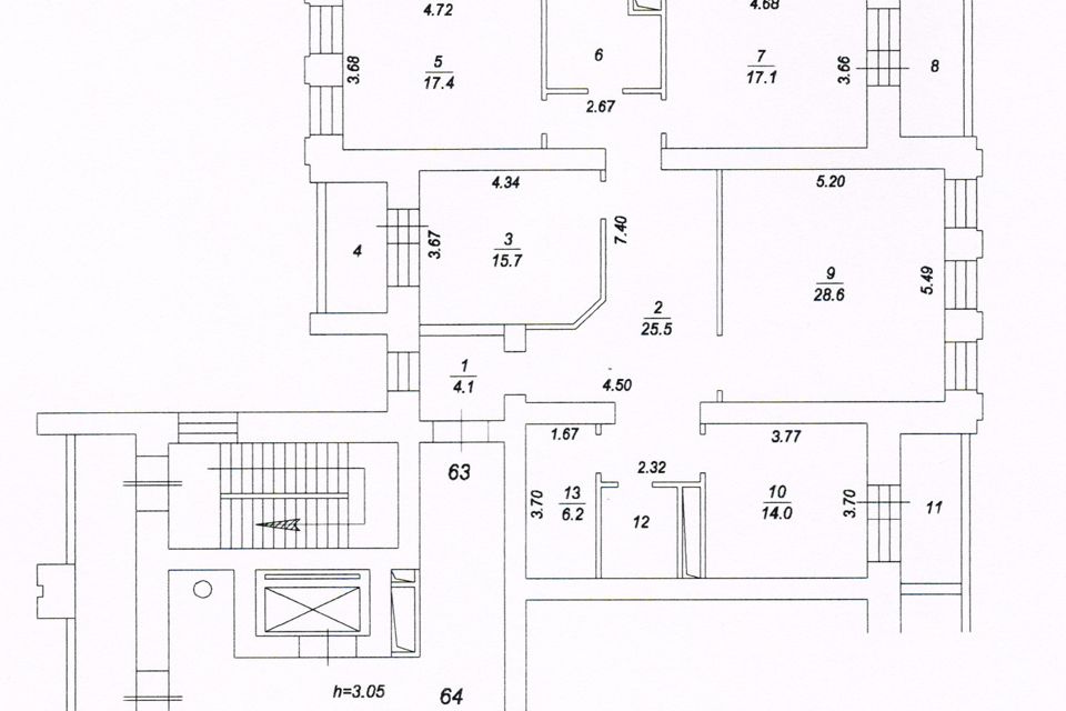 Продаётся 4-комнатная квартира, 145.7 м²