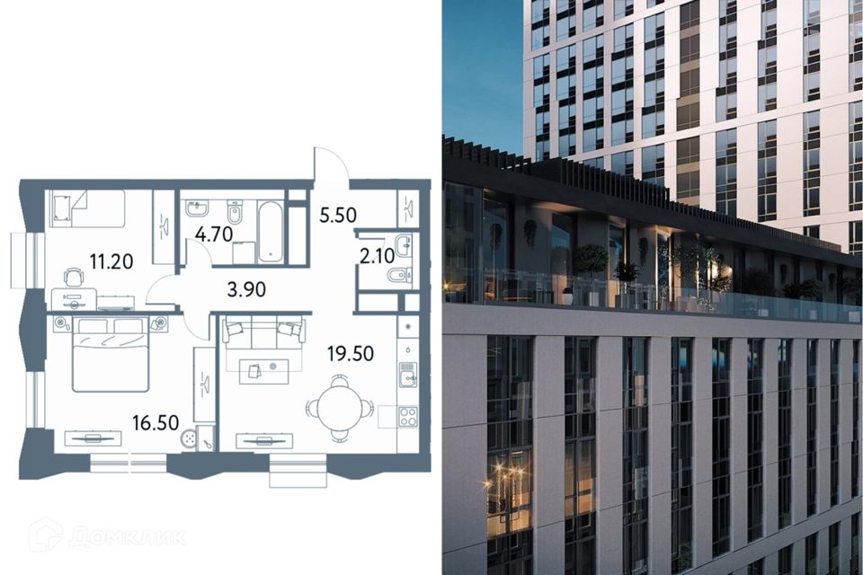 Продаётся 3-комнатная квартира, 63.4 м²