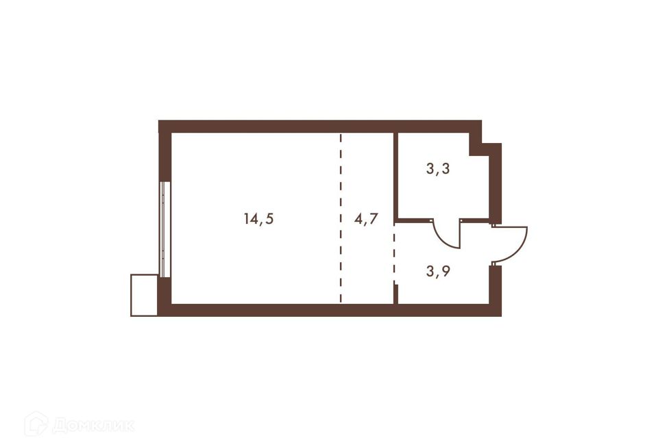 Продаётся студия, 26.5 м²