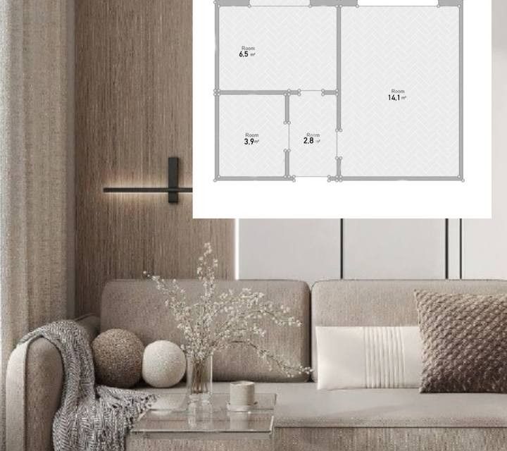 Продаётся 1-комнатная квартира, 27.3 м²