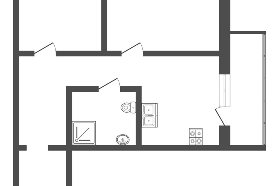 Продаётся 2-комнатная квартира, 58 м²