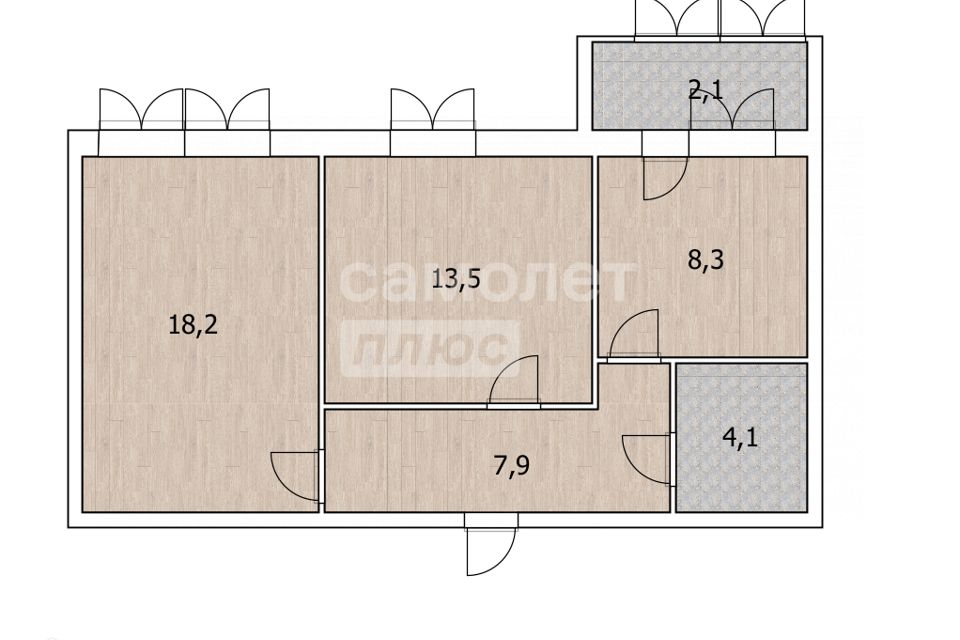 Продаётся 2-комнатная квартира, 52 м²