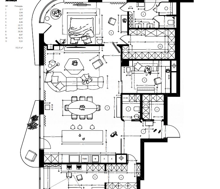 Продаётся 3-комнатная квартира, 171 м²