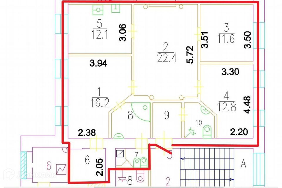 Сдаётся 3-комнатная квартира, 93 м²