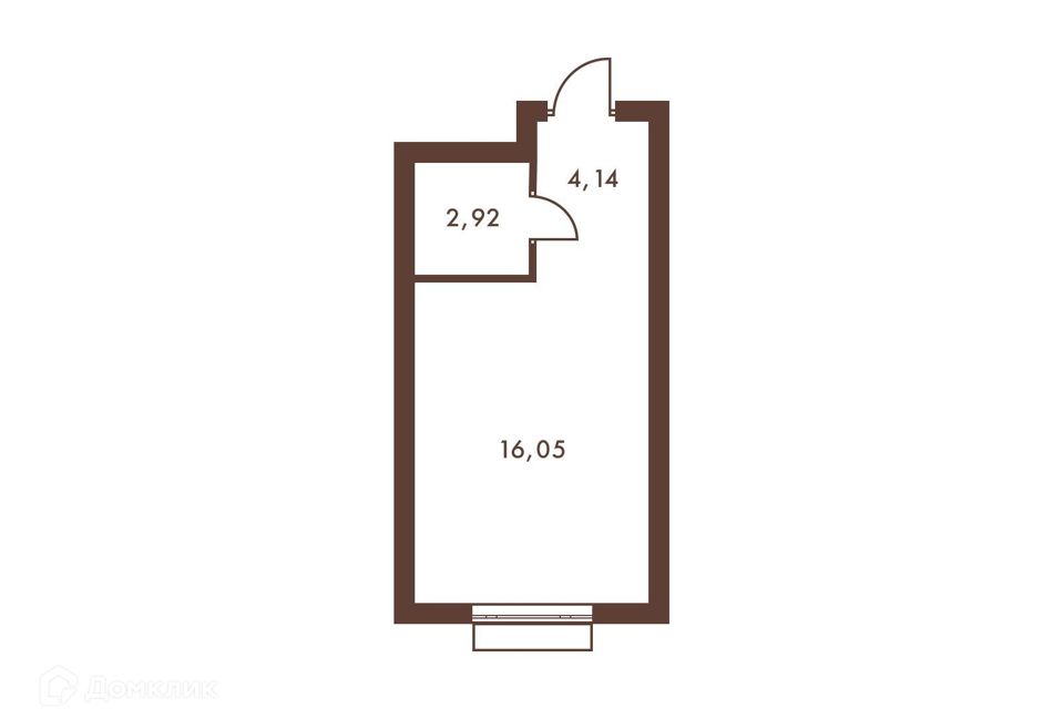 Продаётся студия, 23.11 м²