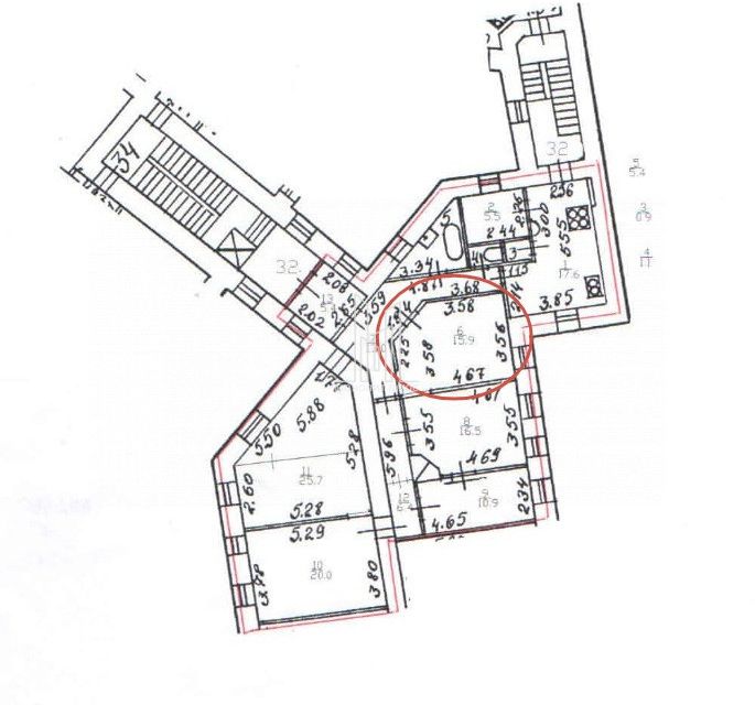 Продаётся комната в 5-комн. квартире, 15.9 м²
