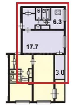 Продаётся 1-комнатная квартира, 31 м²