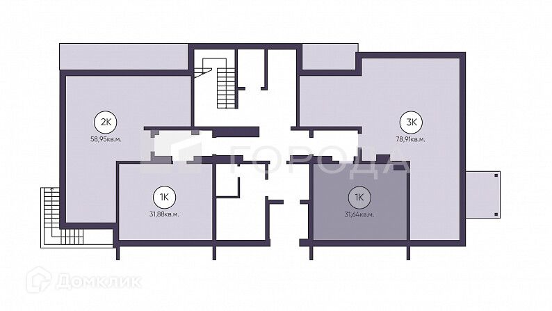 Продаётся 1-комнатная квартира, 31.64 м²