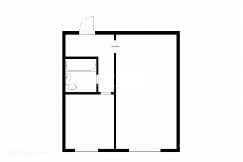 Продаётся 1-комнатная квартира, 32.5 м²