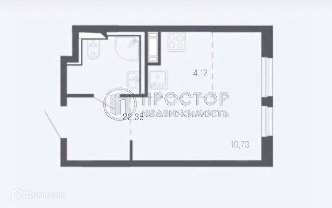 Продаётся студия, 22.35 м²