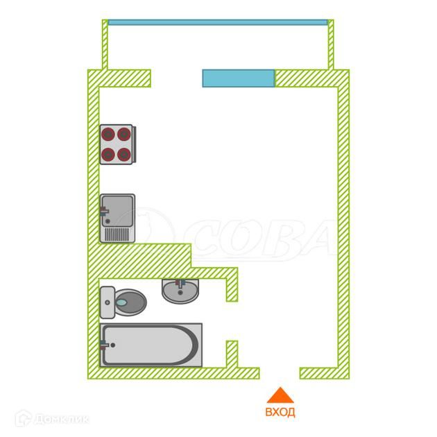 Продаётся студия, 20.4 м²