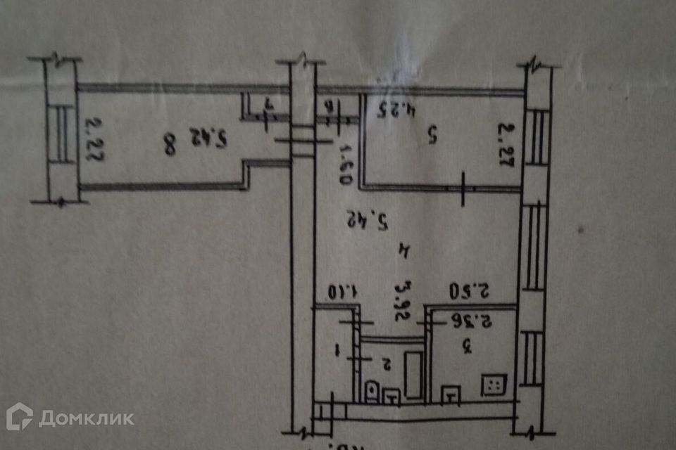 Продаётся 3-комнатная квартира, 52.6 м²