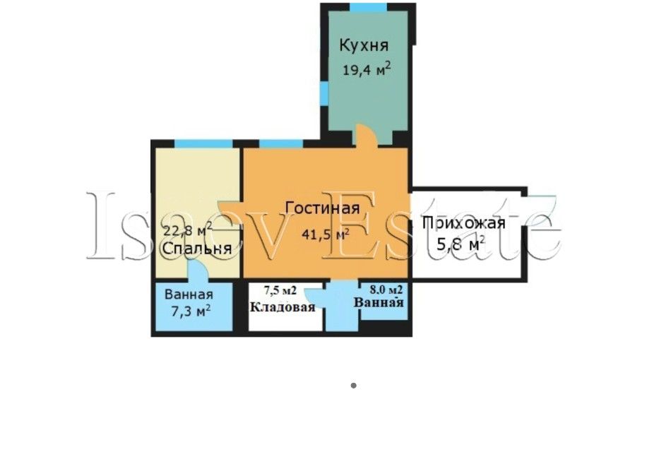Продаётся 2-комнатная квартира, 112.3 м²