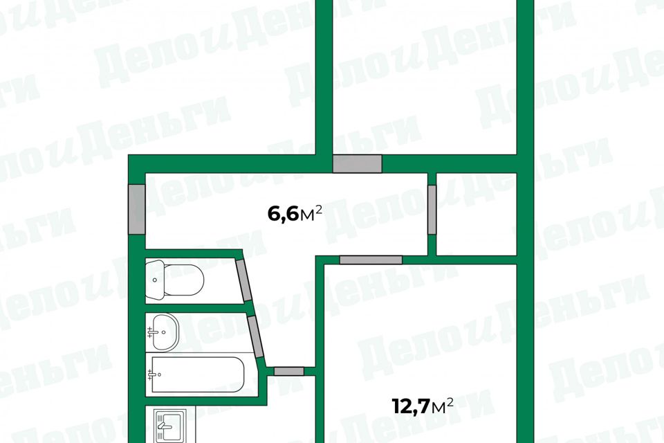 Продаётся 2-комнатная квартира, 47 м²