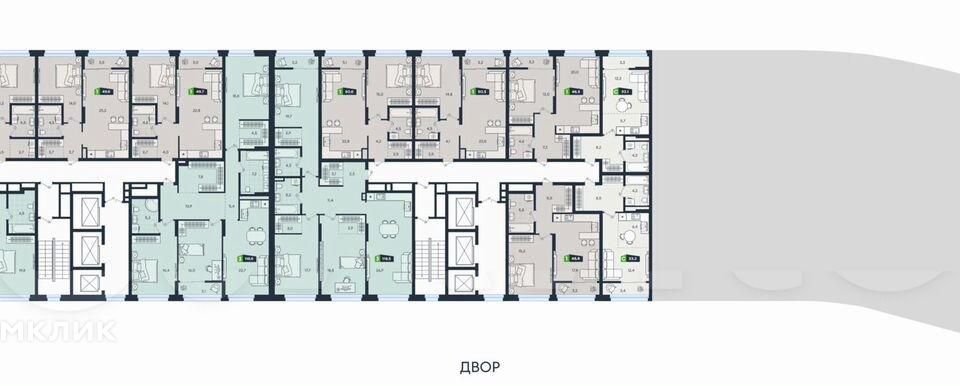 Продаётся 1-комнатная квартира, 50.5 м²