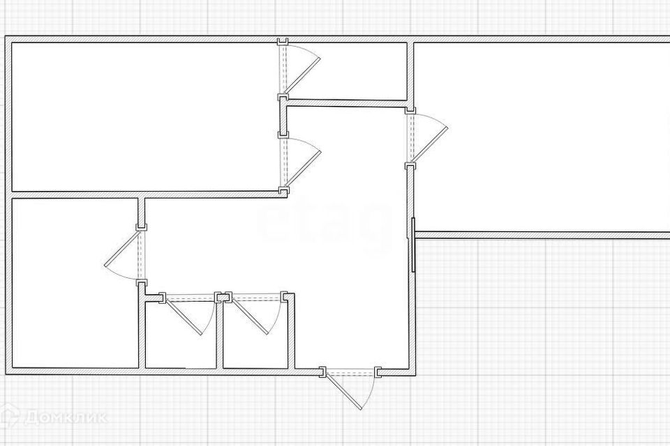 Продаётся 2-комнатная квартира, 45.4 м²