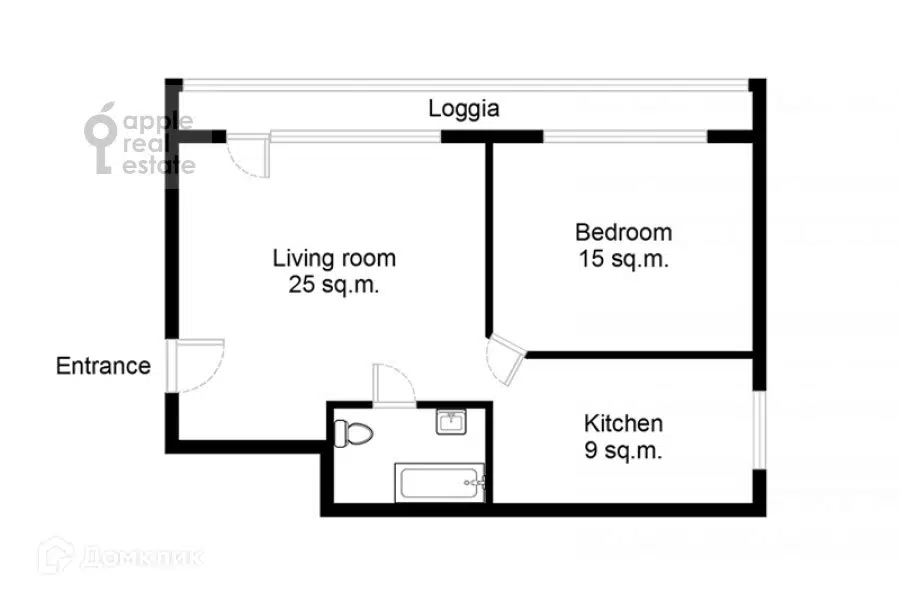 Продаётся 2-комнатная квартира, 60 м²