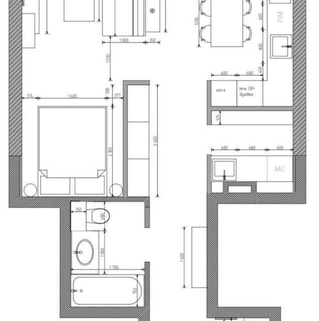 Продаётся 1-комнатная квартира, 49.7 м²