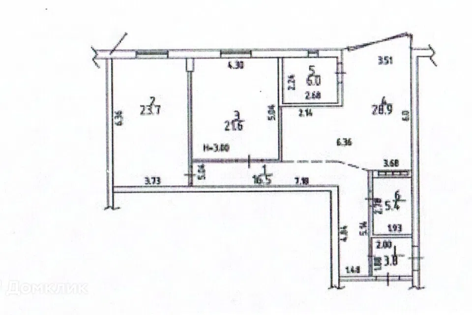 Продаётся 3-комнатная квартира, 104 м²