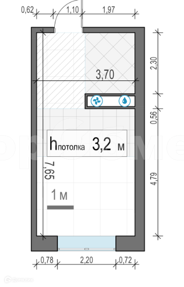 Продаётся студия, 27.2 м²