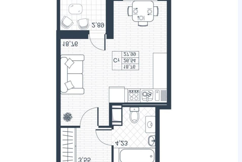 Продаётся студия, 27 м²
