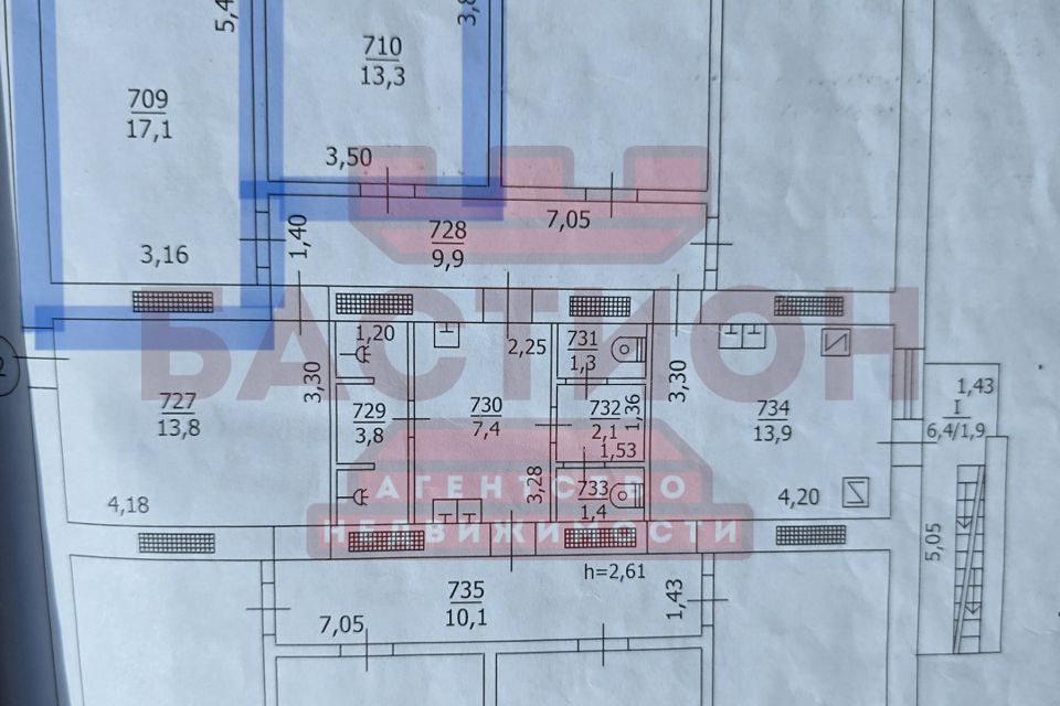 Продаётся 2 комнаты в 2-комн. квартире, 30.4 м²