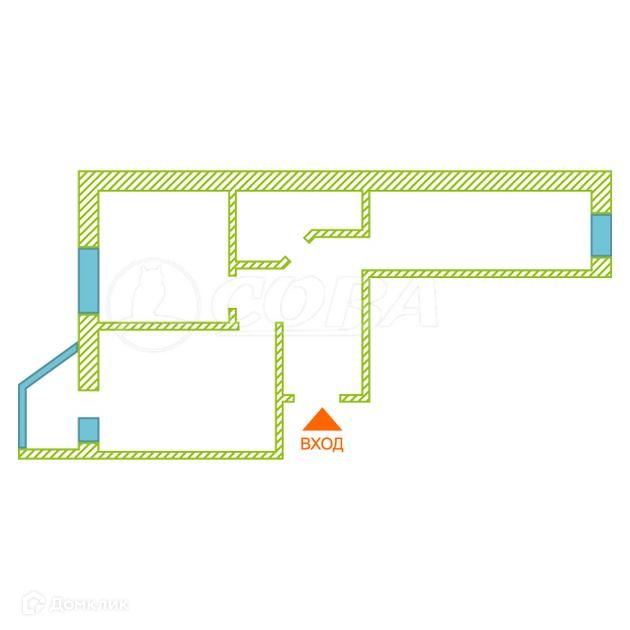 Сдаётся 2-комнатная квартира, 60 м²