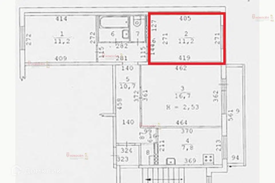 Продаётся комната в 3-комн. квартире, 11 м²