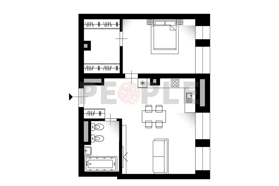 Продаётся 2-комнатная квартира, 53 м²