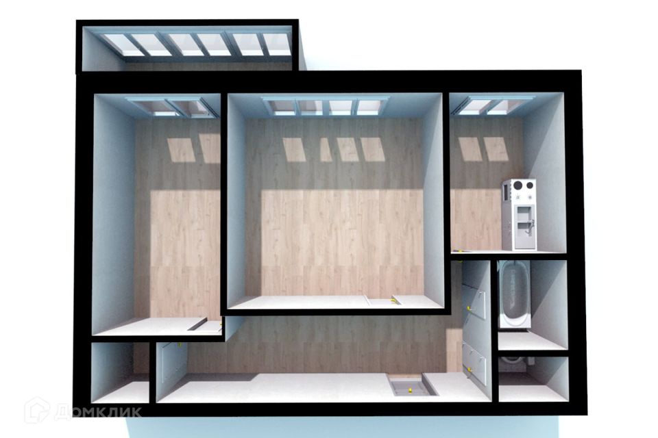 Продаётся 2-комнатная квартира, 51.8 м²