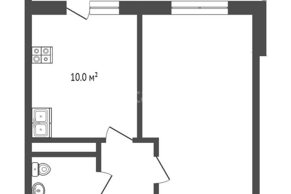 Продаётся 1-комнатная квартира, 34.6 м²