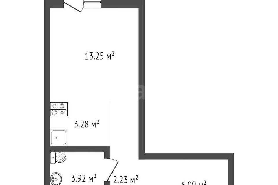 Продаётся студия, 28.7 м²