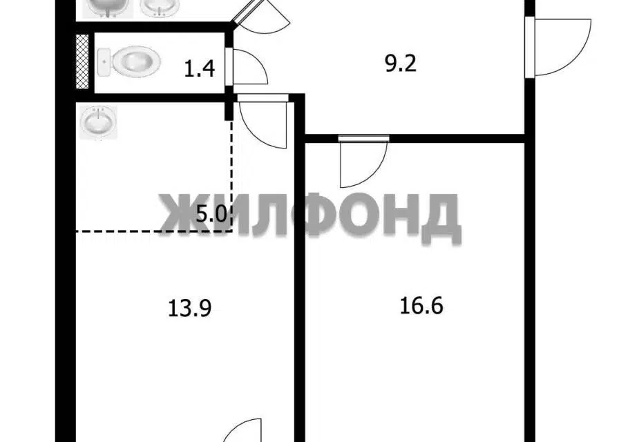 Продаётся 2-комнатная квартира, 50.6 м²