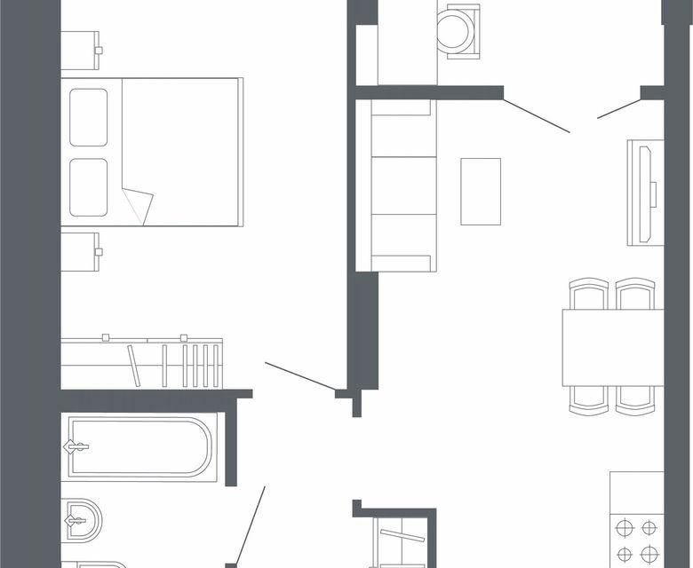 Продаётся 1-комнатная квартира, 42 м²