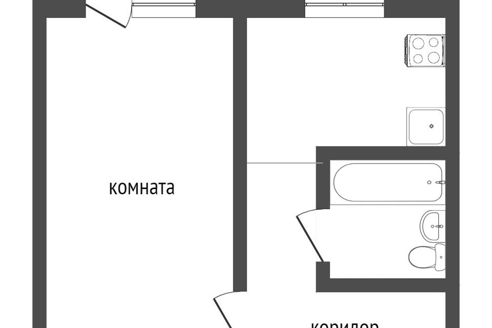 Продаётся 1-комнатная квартира, 29 м²