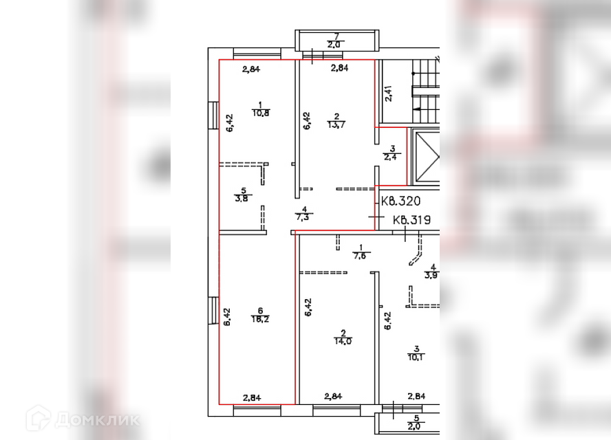 Продаётся 3-комнатная квартира, 56.2 м²