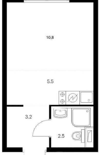 Продаётся студия, 22 м²