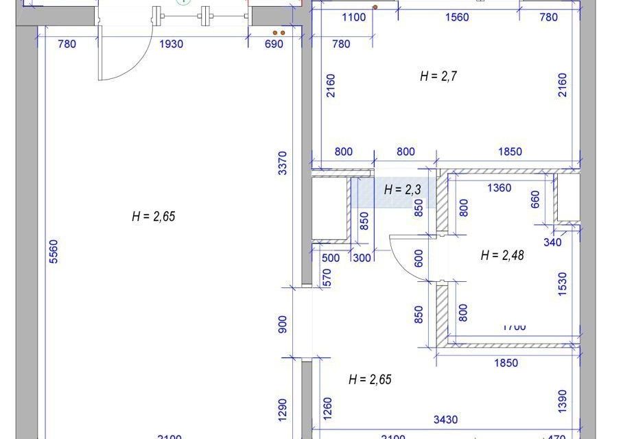 Продаётся 1-комнатная квартира, 37.8 м²