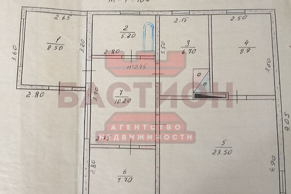 Продаётся 1-этажный дом, 78 м²