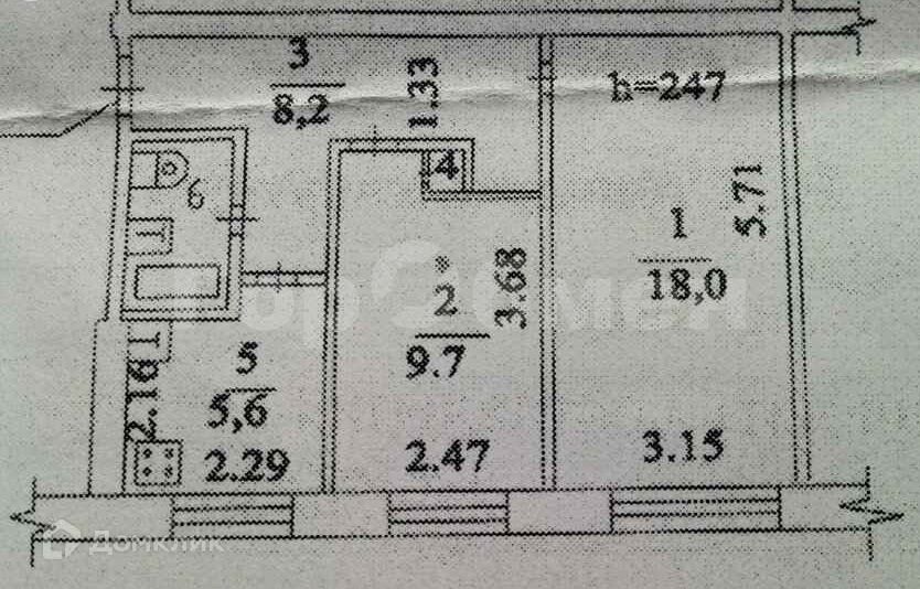 Продаётся 2-комнатная квартира, 45 м²