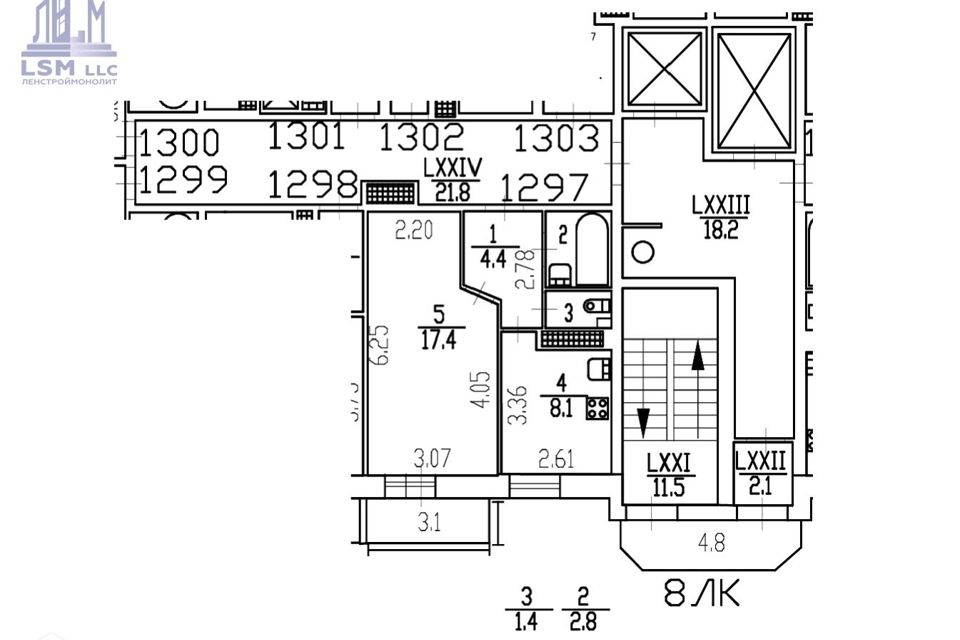 Продаётся 1-комнатная квартира, 34.1 м²