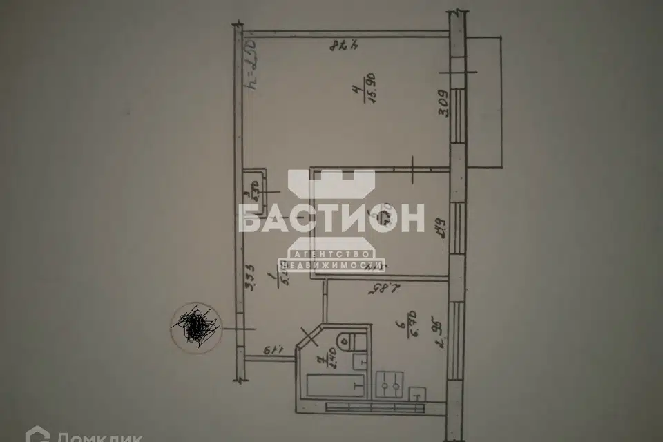 Продаётся 2-комнатная квартира, 40 м²