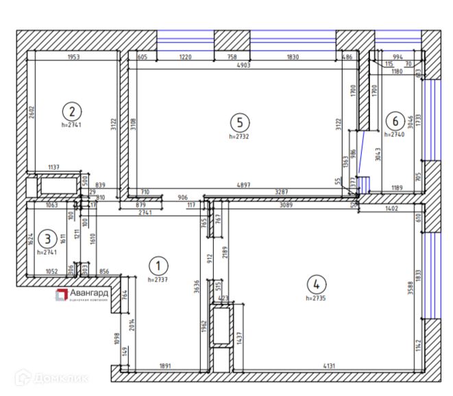 Сдаётся 1-комнатная квартира, 50.3 м²