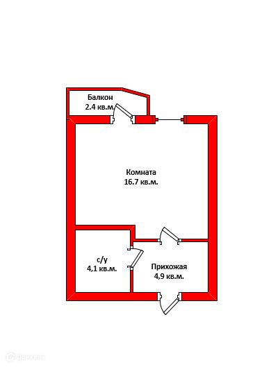 Продаётся студия, 26.32 м²